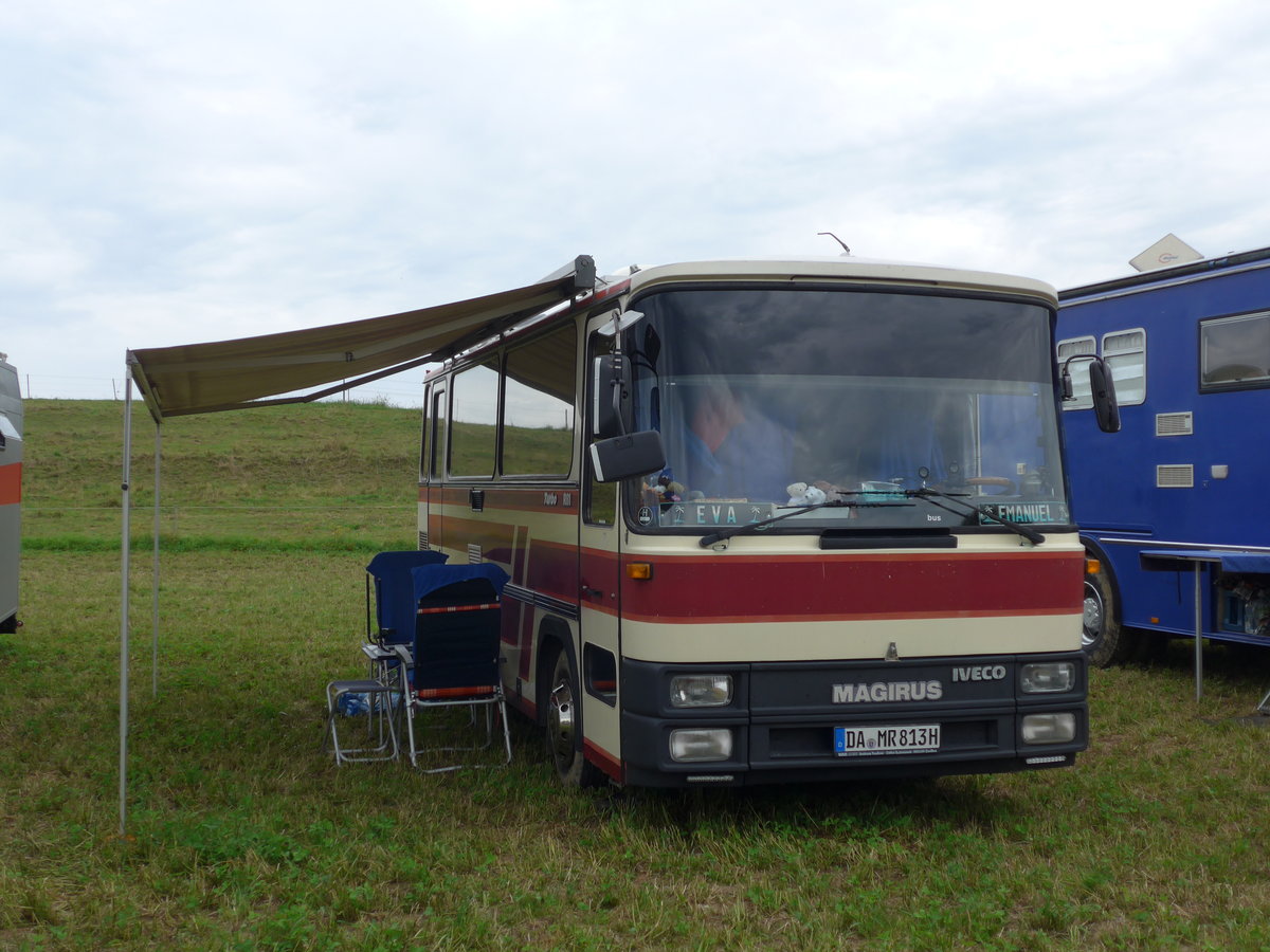 (174'033) - St�bner, B�ttelborn - DA-MR 813H - Magirus-Iveco am 20. August 2016 in B�singen, Bahnhof