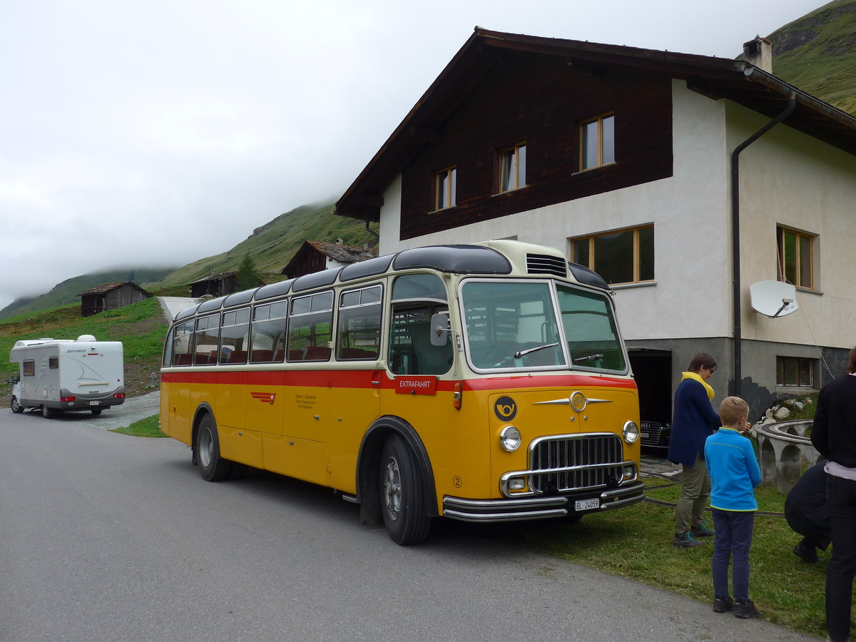 (174'177) - Tanner&Lambach, Reigoldswil - Nr. 2/BL 24'059 - FBW/R&J (ex Hunziker, R�schlikon; ex P 24'059; ex P 21'559) am 21. August 2016 in Am Bach