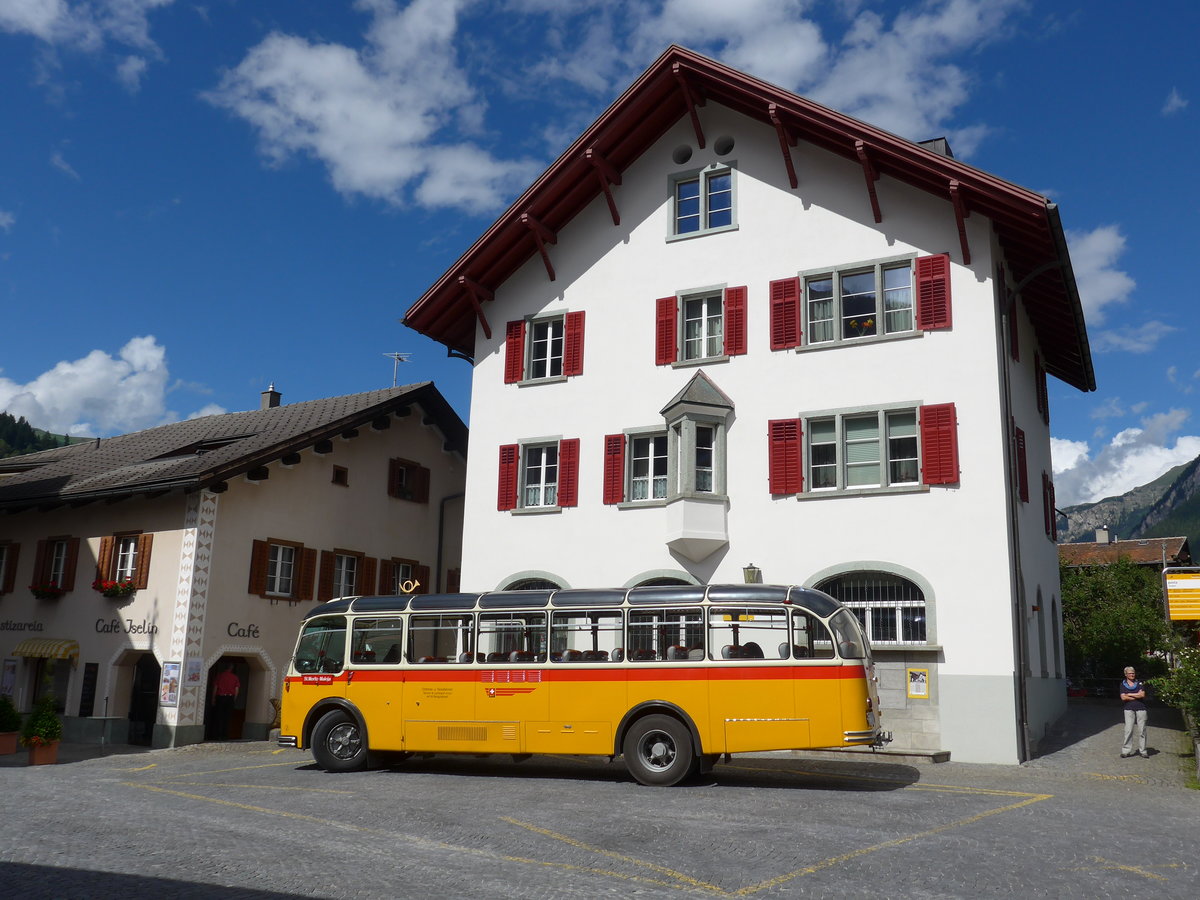 (174'237) - Tanner&Lambach, Reigoldswil - Nr. 2/BL 24'059 - FBW/R&J (ex Hunziker, R�schlikon; ex P 24'059; ex P 21'559) am 21. August 2016 in Andeer, Posta