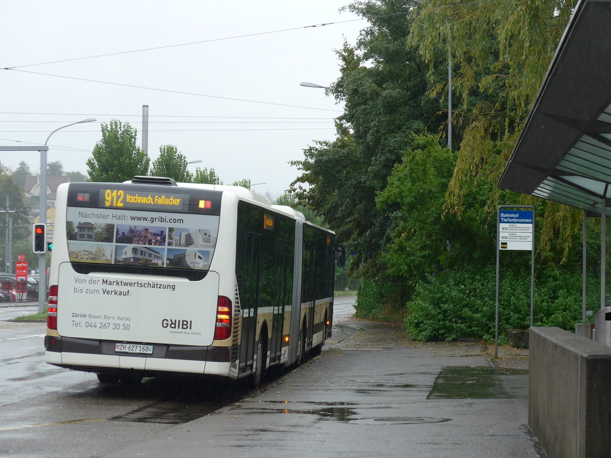(174'577) - AZZK Zollikon - Nr. 60/ZH 627'160 - Mercedes am 5. September 2016 beim Bahnhof Z�rich-Tiefenbrunnen