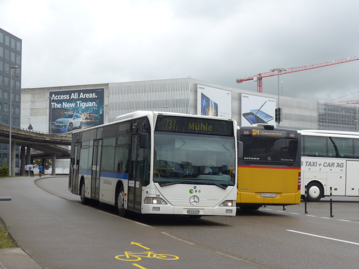 (174'600) - Welti-Furrer, Bassersdorf - Nr. 58/ZH 634'609 - Mercedes (ex Fr�hlich, Z�rich Nr. 609) am 5. September 2016 in Z�rich, Flughafen