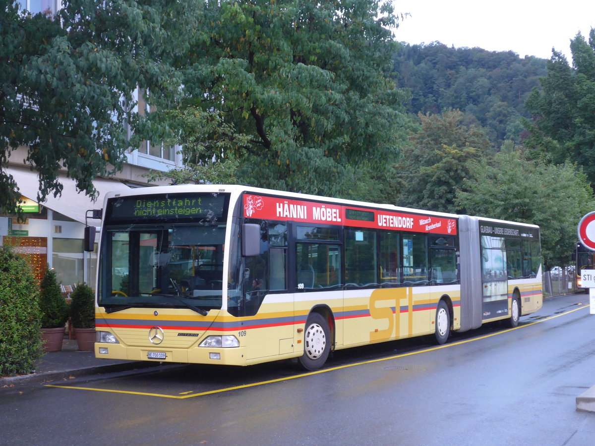 (174'649) - STI Thun - Nr. 109/BE 700'109 - Mercedes am 5. September 2016 bei der Schiffl�ndte Thun
