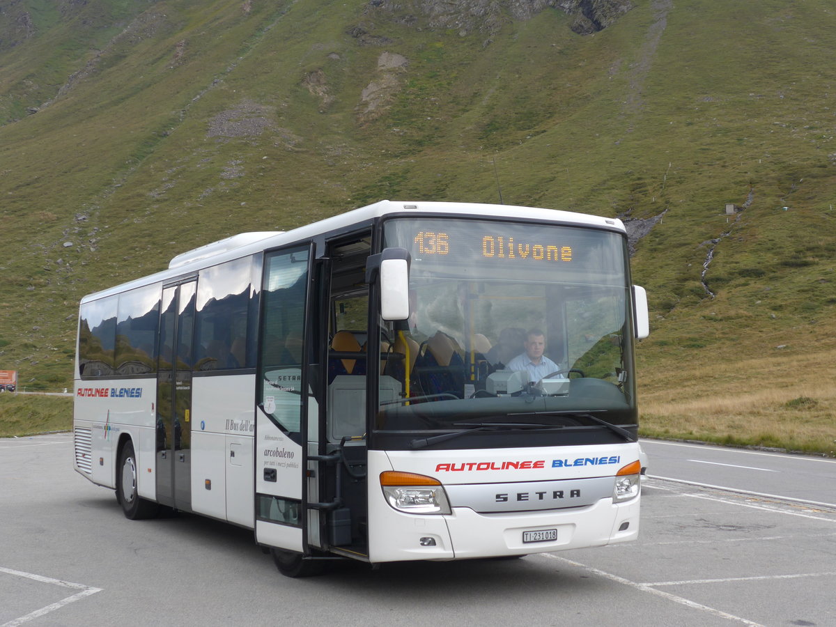 (174'840) - ABl Biasca - Nr. 18/TI 231'018 - Setra am 10. September 2016 in Lukmanier, Passh�he