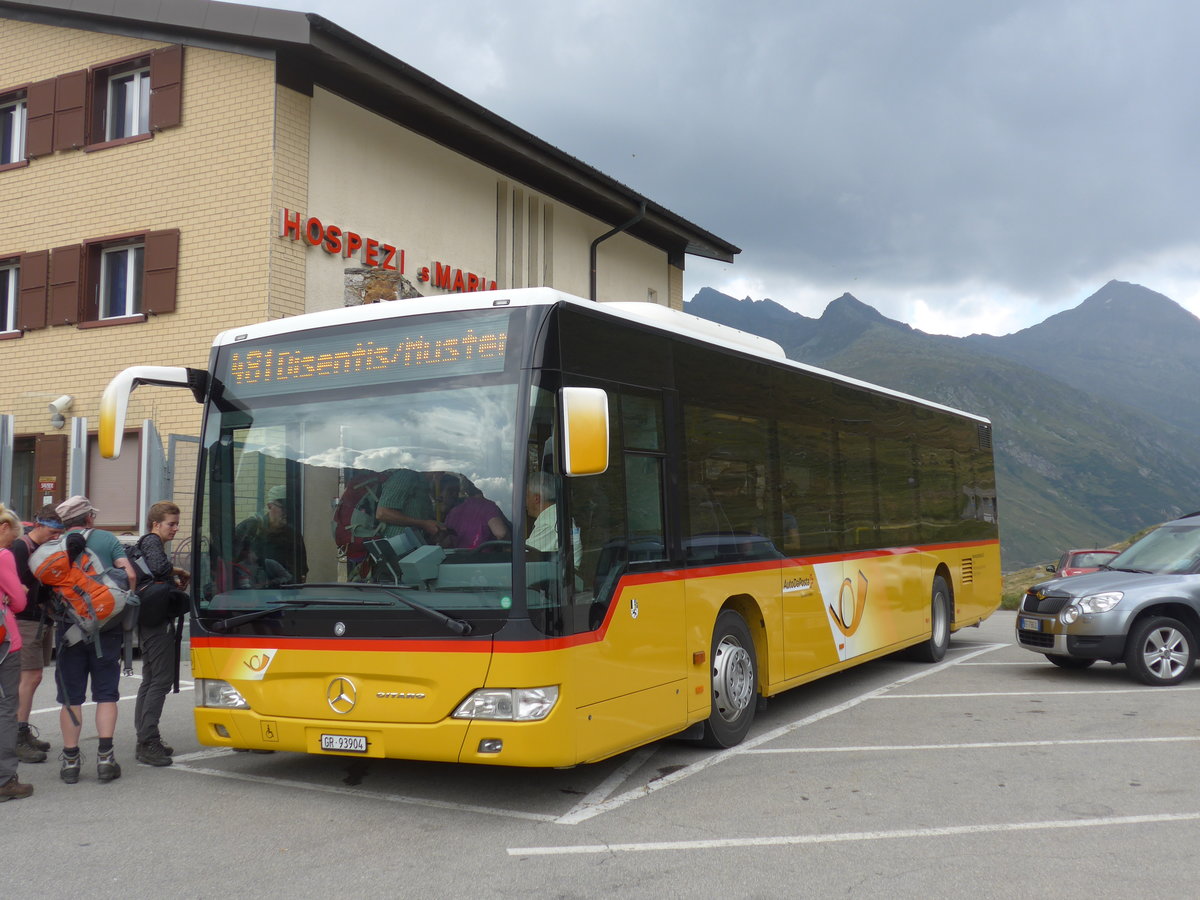 (174'841) - Bundi, Disentis - GR 93'904 - Mercedes (ex GR 95'248) am 10. September 2016 in Lukmanier, Passh�he