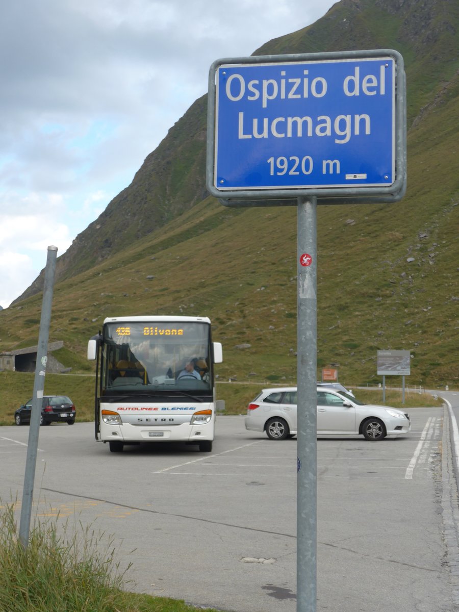 (174'842) - ABl Biasca - Nr. 18/TI 231'018 - Setra am 10. September 2016 in Lukmanier, Passh�he