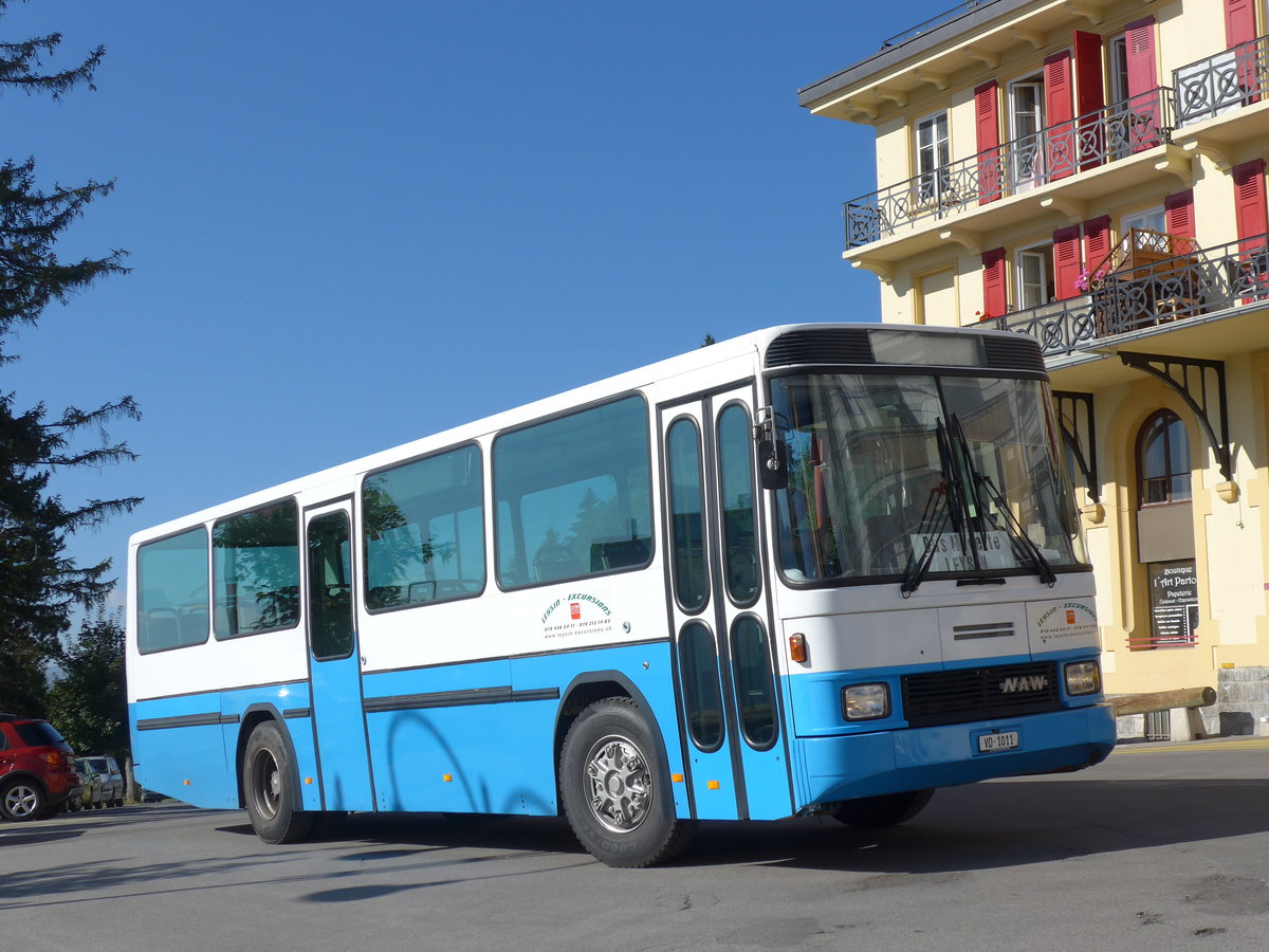 (175'085) - Leysin-Excursions, Leysin - VD 1011 - NAW/Hess (ex RTB Altst�tten Nr. 48) am 24. September 2016 beim Bahnhof Leysin-Feydey