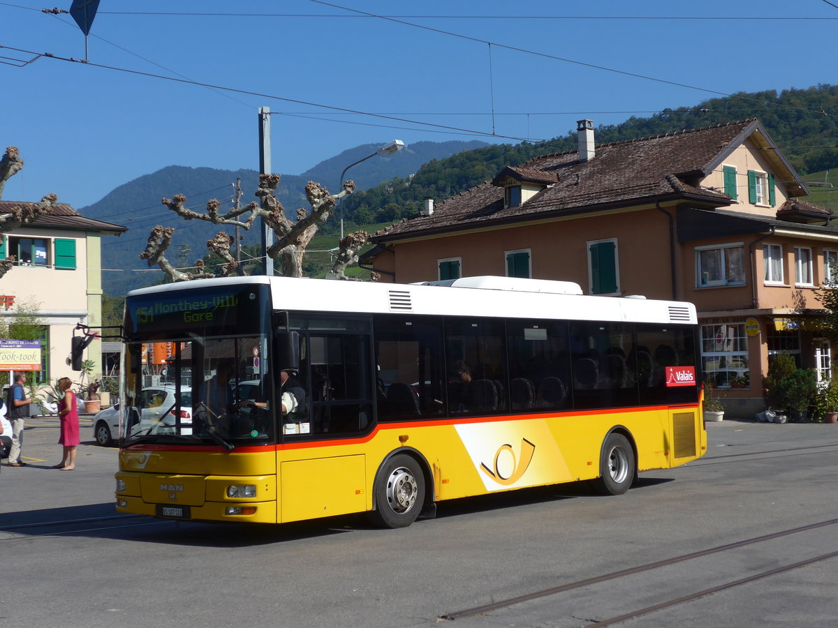 (175'102) - TPC Aigle - VS 107'133 - MAN/G�ppel (ex VD 1261) am 24. September 2016 beim Bahnhof Bex