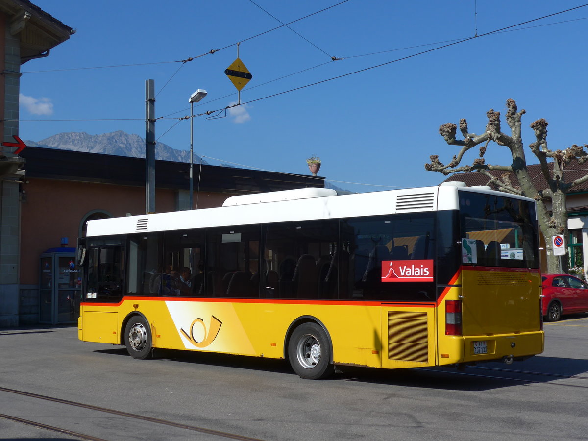 (175'105) - TPC Aigle - VS 107'133 - MAN/G�ppel (ex VD 1261) am 24. September 2016 beim Bahnhof Bex