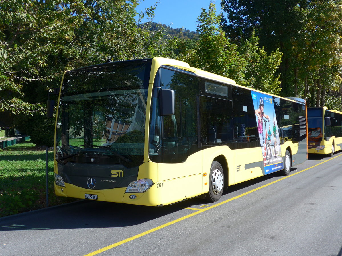 (175'273) - STI Thun - Nr. 181/BE 752'181 - Mercedes am 30. September 2016 bei der Schiffl�ndte Thun