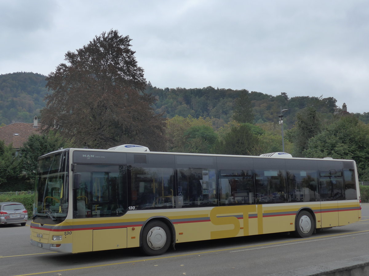 (175'437) - STI Thun - Nr. 130/BE 801'130 - MAN am 5. Oktober 2016 bei der Schiffl�ndte Thun