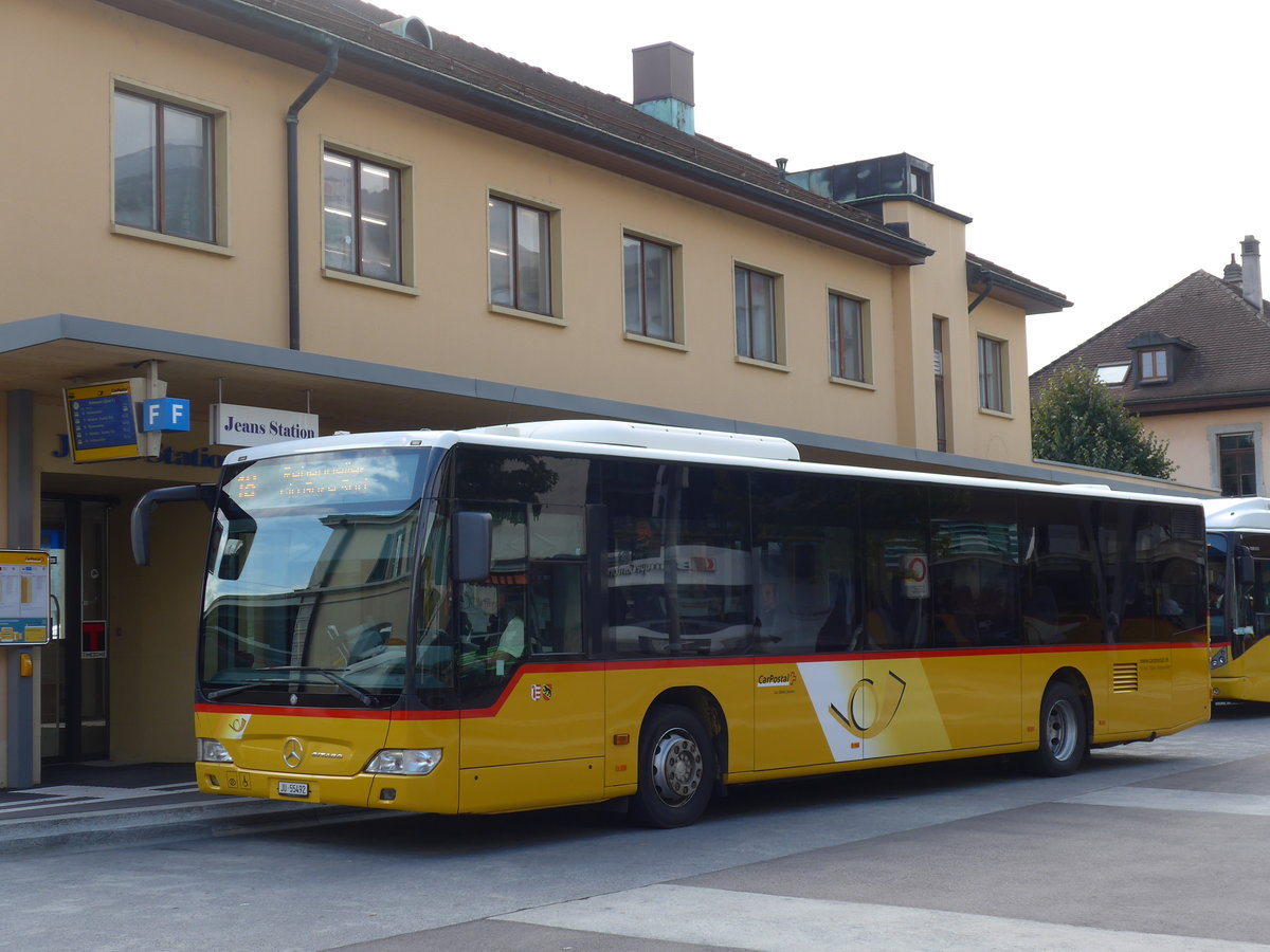 (175'504) - Tobler, Rebeuvelier - JU 55'492 - Mercedes am 7. Oktober 2016 beim Bahnhof Del�mont