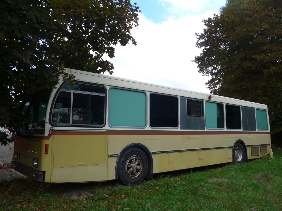 (175'512) - ??? - Saurer/R&J (ex STI Thun Nr. 57) am 7. Oktober 2016 in Del�mont, Von Roll