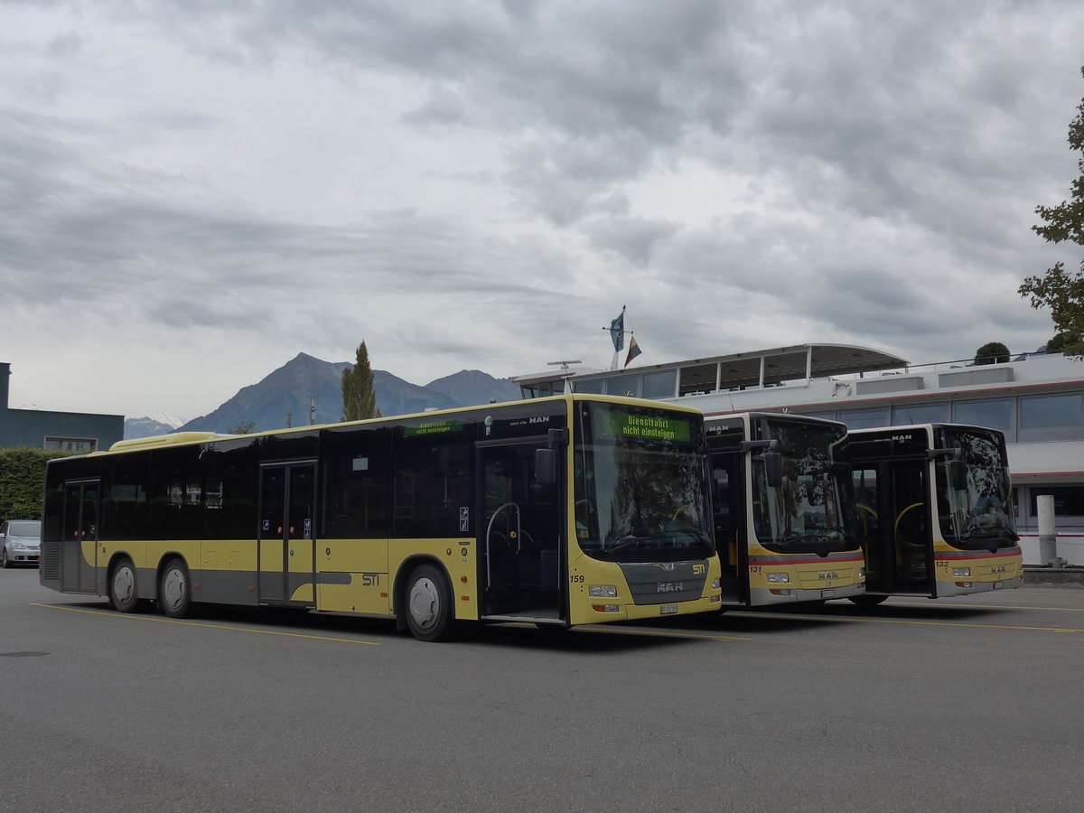(175'697) - STI Thun - Nr. 159/BE 752'159 - MAN am 17. Oktober 2016 bei der Schiffl�ndte Thun