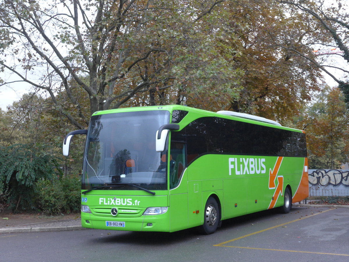 (175'705) - Aus Frankreich: Flixbus - EB 662 HW - Mercedes am 18. Oktober 2016 in Z�rich, Sihlquai