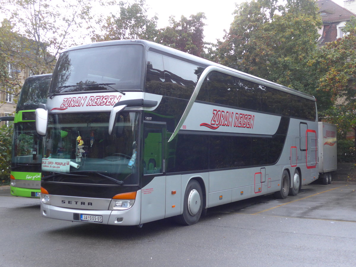 (175'714) - Aus Serbien: Zoran, Jagodina - Nr. 50/JA 005-US - Setra am 18. Oktober 2016 in Z�rich, Sihlquai