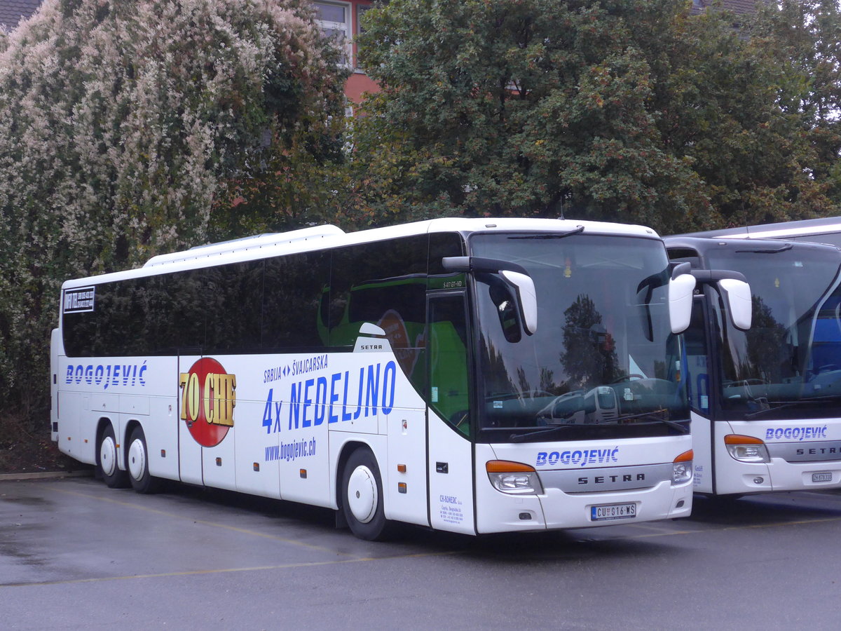 (175'716) - Aus Serbien: Bogojevic, Cuprija - CU 016-WS - Setra am 18. Oktober 2016 in Z�rich, Sihlquai