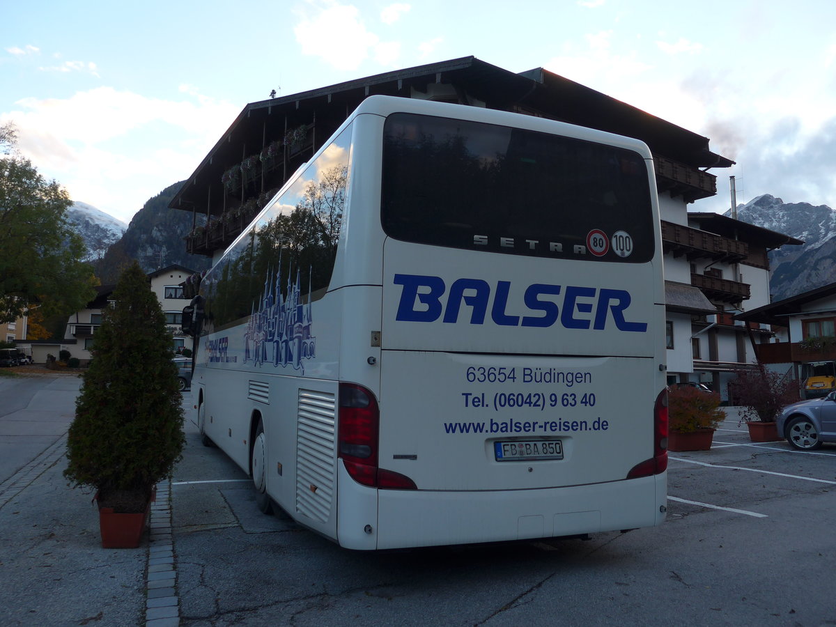 (176'103) - Aus Deutschland: Balser, B�dingen - FB-BA 850 - Setra am 20. Oktober 2016 in Pertisau, Karlwirt