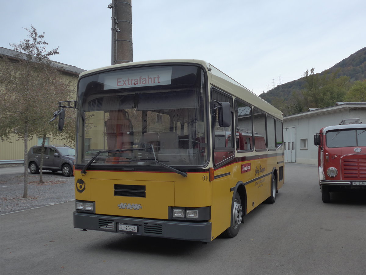 (176'297) - Biegger, Uster - Nr. 11/GL 20'323 - NAW/R&J (ex AS Engi Nr. 7) am 23. Oktober 2016 in Ziegelbr�cke, Museum