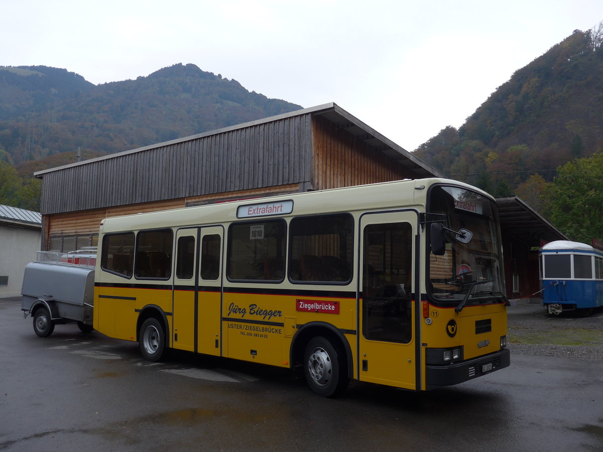 (176'316) - Biegger, Uster - Nr. 11/GL 20'323 - NAW/R&J (ex AS Engi Nr. 7) am 23. Oktober 2016 in Ziegelbr�cke, Museum