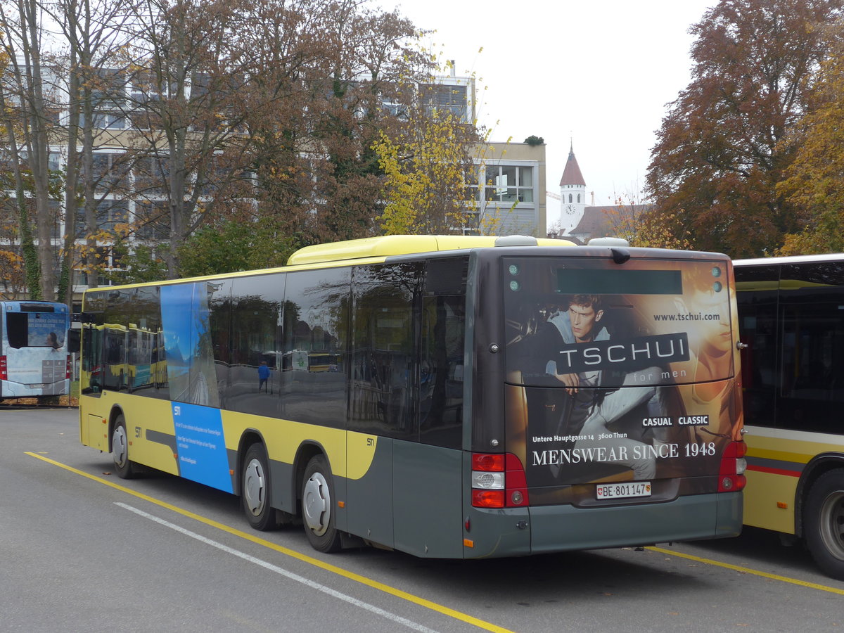 (176'439) - STI Thun - Nr. 147/BE 801'147 - MAN am 31. Oktober 2016 bei der Schiffl�ndte Thun