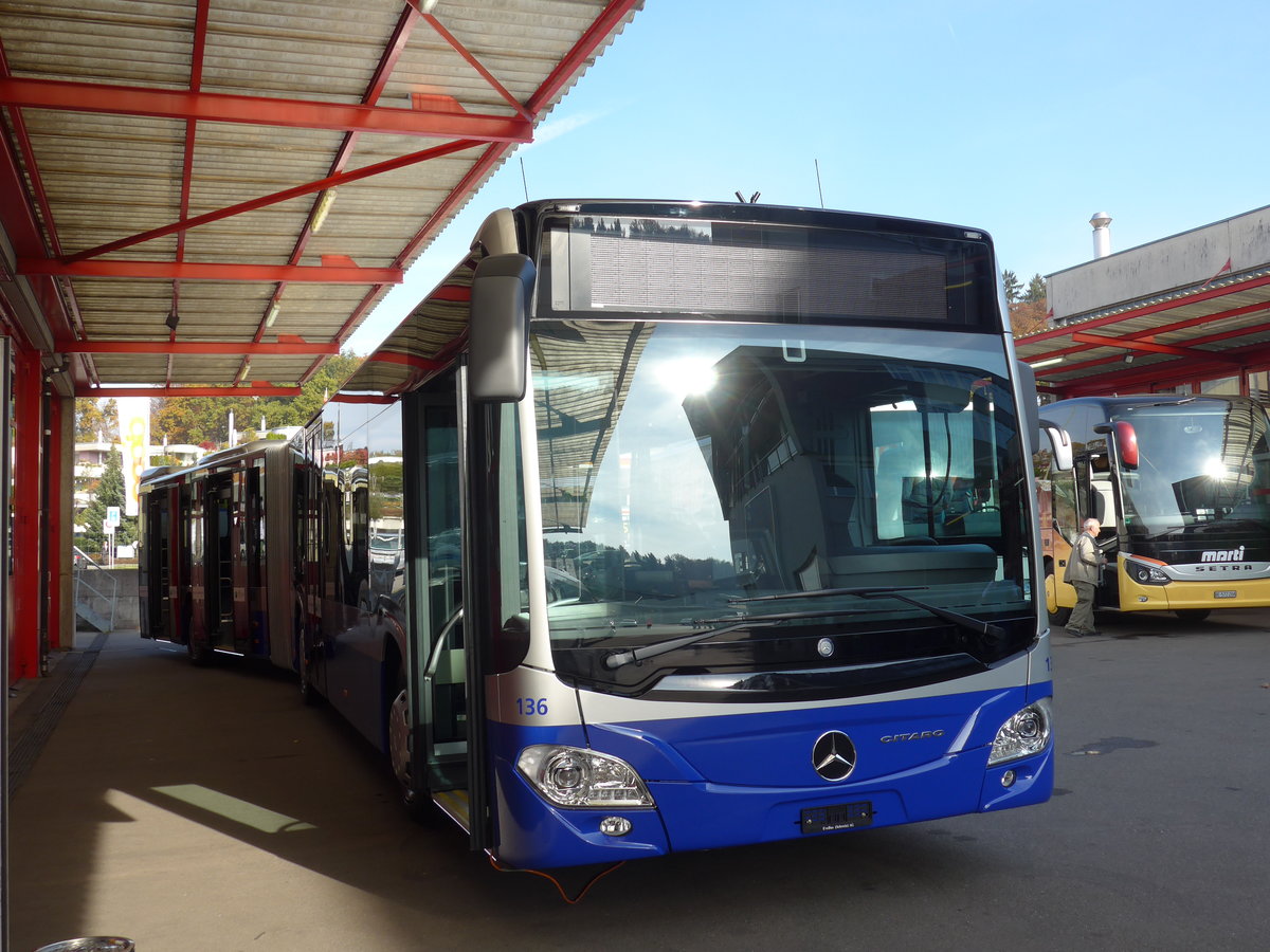 (176'520) - VZO Gr�ningen - Nr. 136 - Mercedes am 4. November 2016 in Kloten, EvoBus