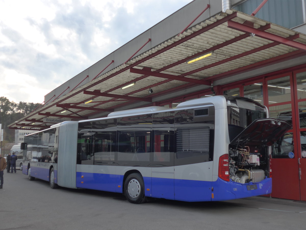 (176'559) - VZO Gr�ningen - Nr. 136 - Mercedes am 4. November 2016 in Kloten, EvoBus