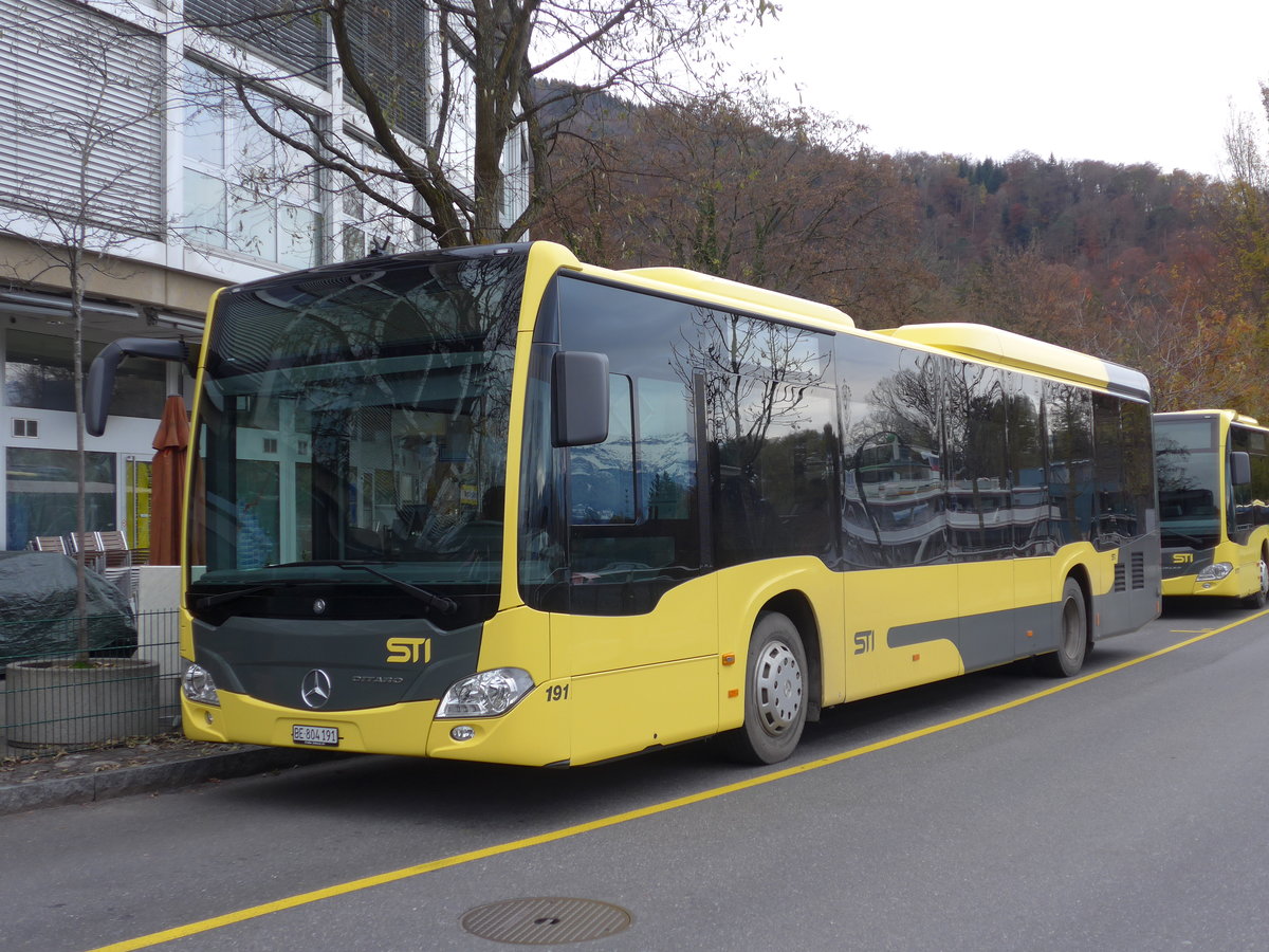 (176'700) - STI Thun - Nr. 191/BE 804'191 - Mercedes am 13. November 2016 bei der Schiffl�ndte Thun