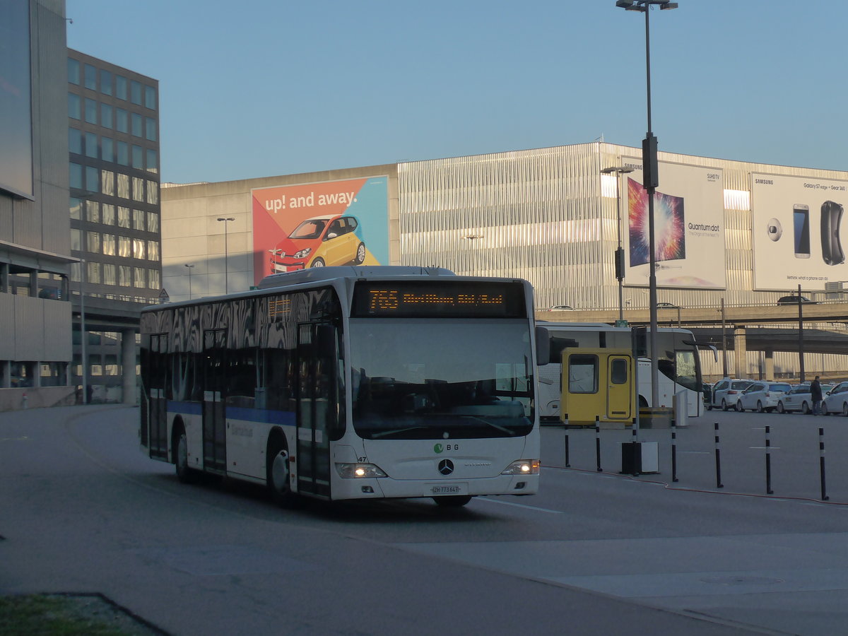 (176'975) - ATE Bus, Effretikon - Nr. 47/ZH 773'647 - Mercedes am 6. Dezember 2016 in Z�rich, Flughafen