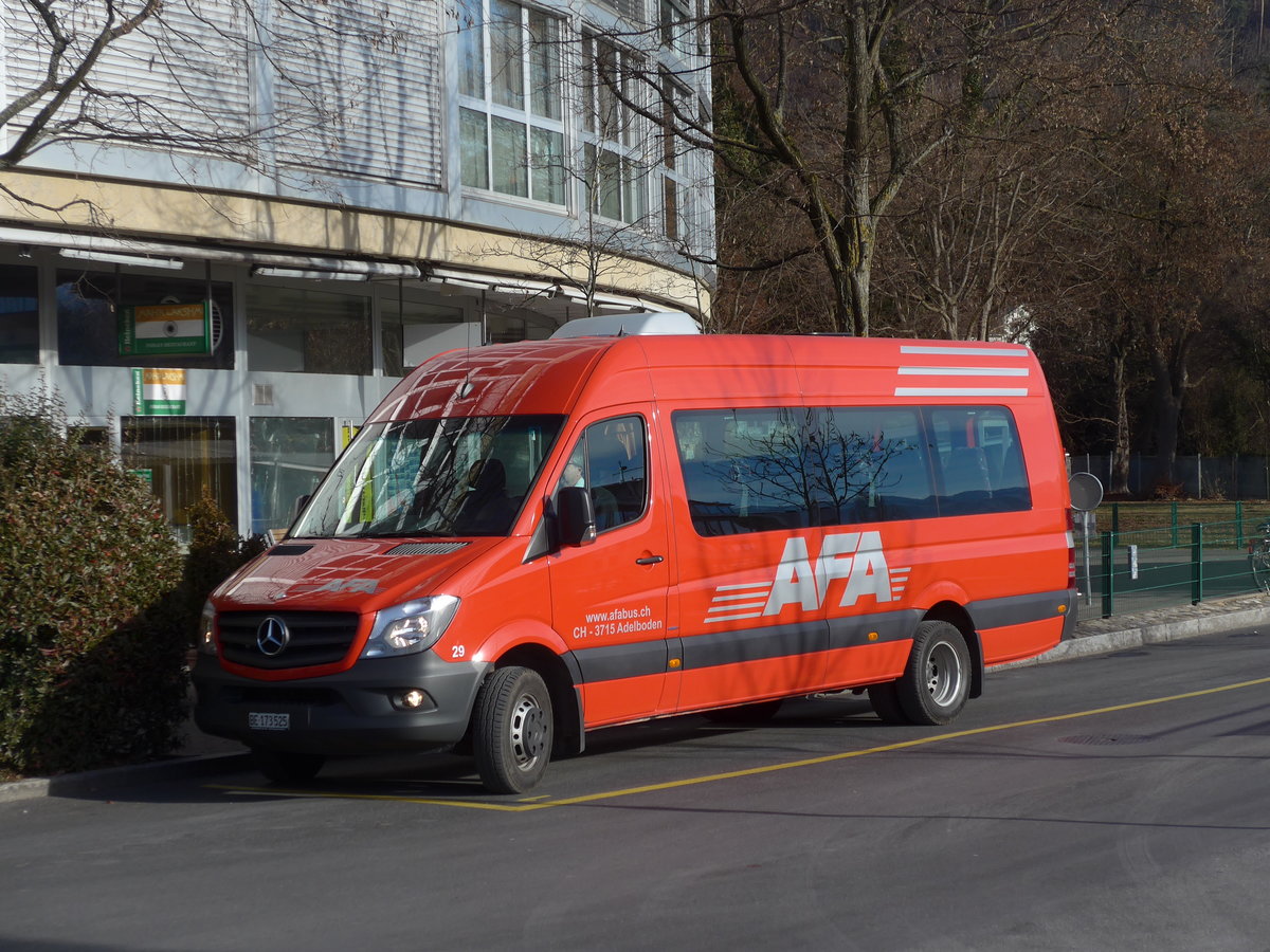 (177'038) - AFA Adelboden - Nr. 29/BE 173'525 - Mercedes am 9. Dezember 2016 bei der Schiffl�ndte Thun (Einsatz STI)