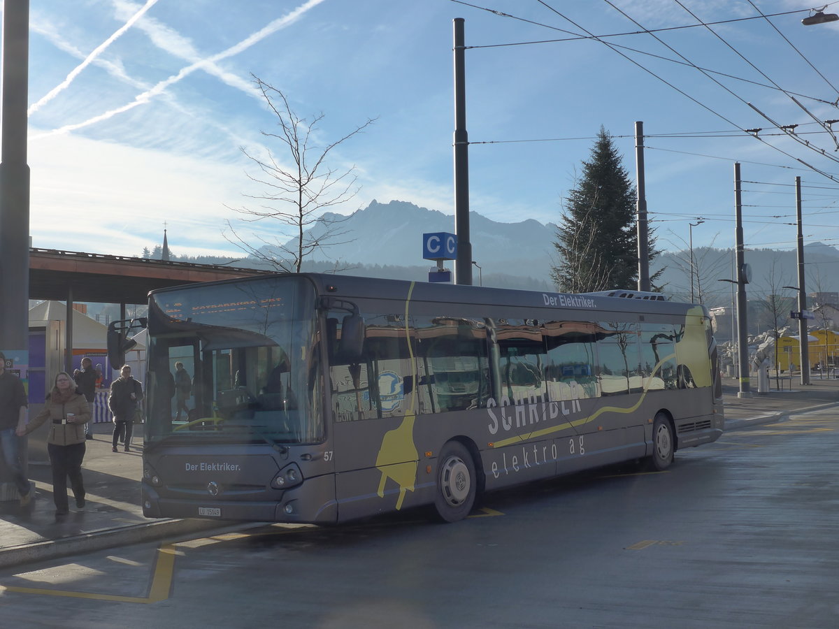 (177'144) - AAGR Rothenburg - Nr. 57/LU 15'049 - Irisbus am 11. Dezember 2016 beim Bahnhof Emmenbr�cke S�d