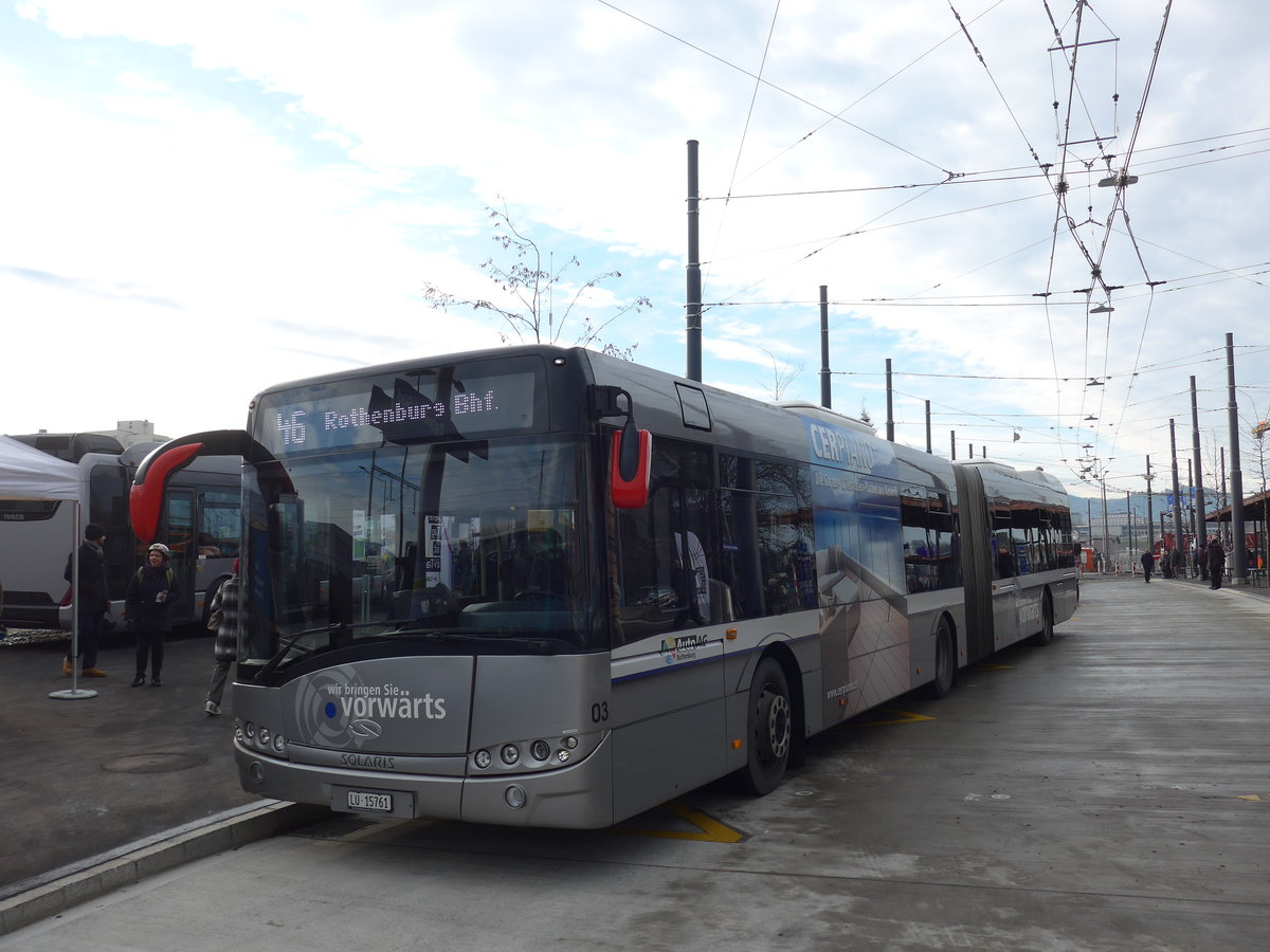 (177'166) - AAGR Rothenburg - Nr. 3/LU 15'761 - Solaris am 11. Dezember 2016 beim Bahnhof Emmenbr�cke S�d