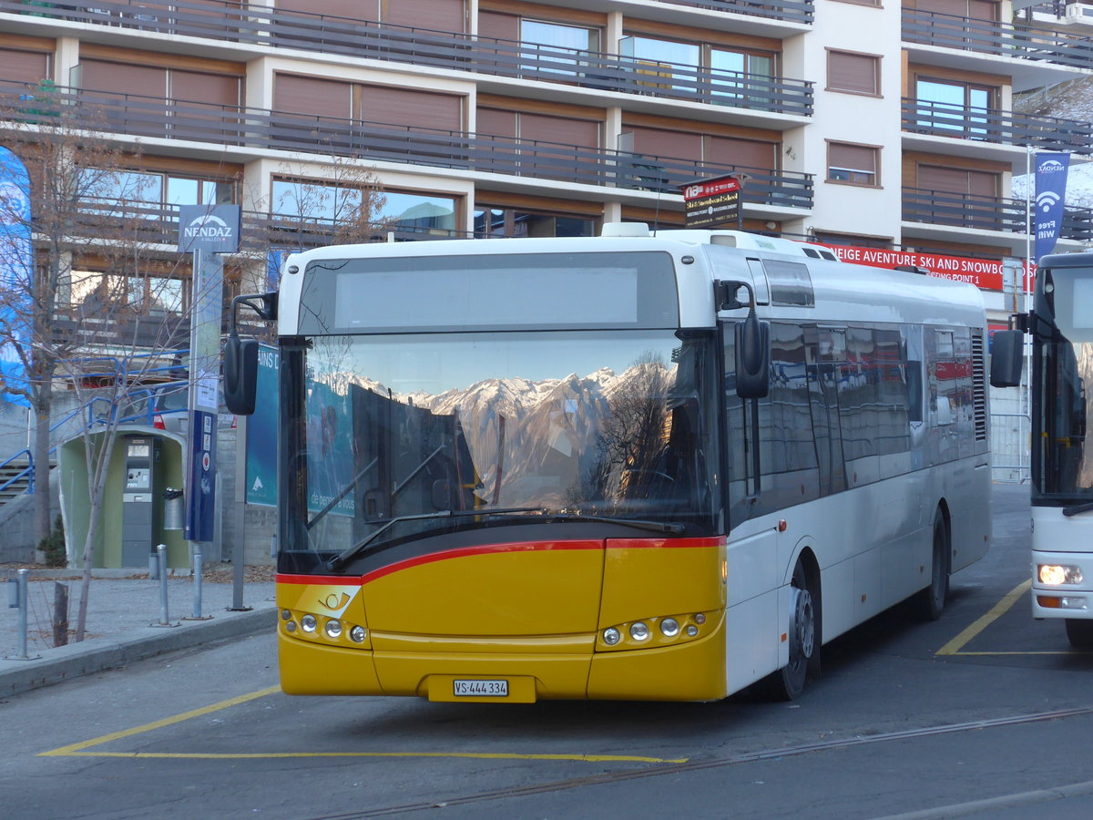 (177'256) - Lathion, Sion - Nr. 8/VS 444'334 - Solaris (ex ATE Bus, Effretikon Nr. 49) am 18. Dezember 2016 in Haute-Nendaz, T�k�cabine