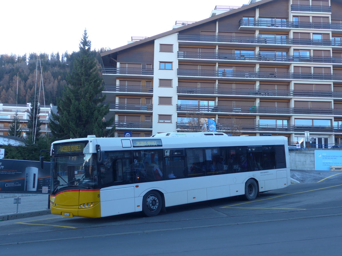 (177'261) - Lathion, Sion - Nr. 8/VS 444'334 - Solaris (ex ATE Bus, Effretikon Nr. 49) am 18. Dezember 2016 in Haute-Nendaz, T�l�cabine