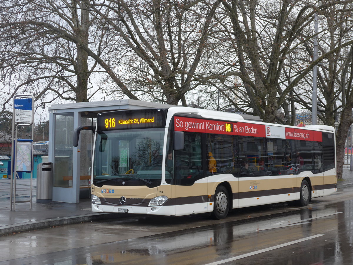 (177'331) - AZZK Zollikon - Nr. 64/ZH 727'164 - Mercedes am 24. Dezember 2016 in Z�rich, Bellevue