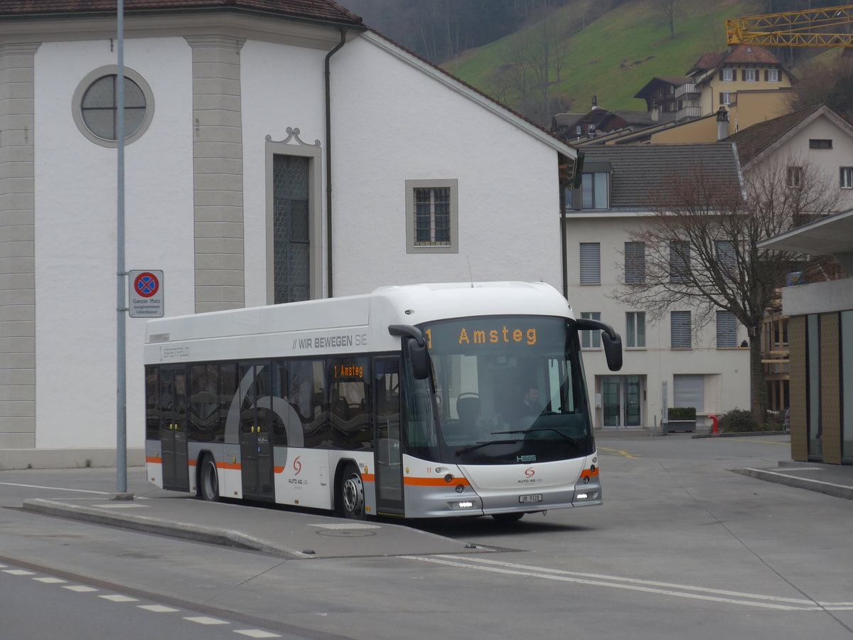 (177'473) - AAGU Altdorf - Nr. 11/UR 9128 - Hess am 30. Dezember 2016 in Fl�elen, Hauptplatz