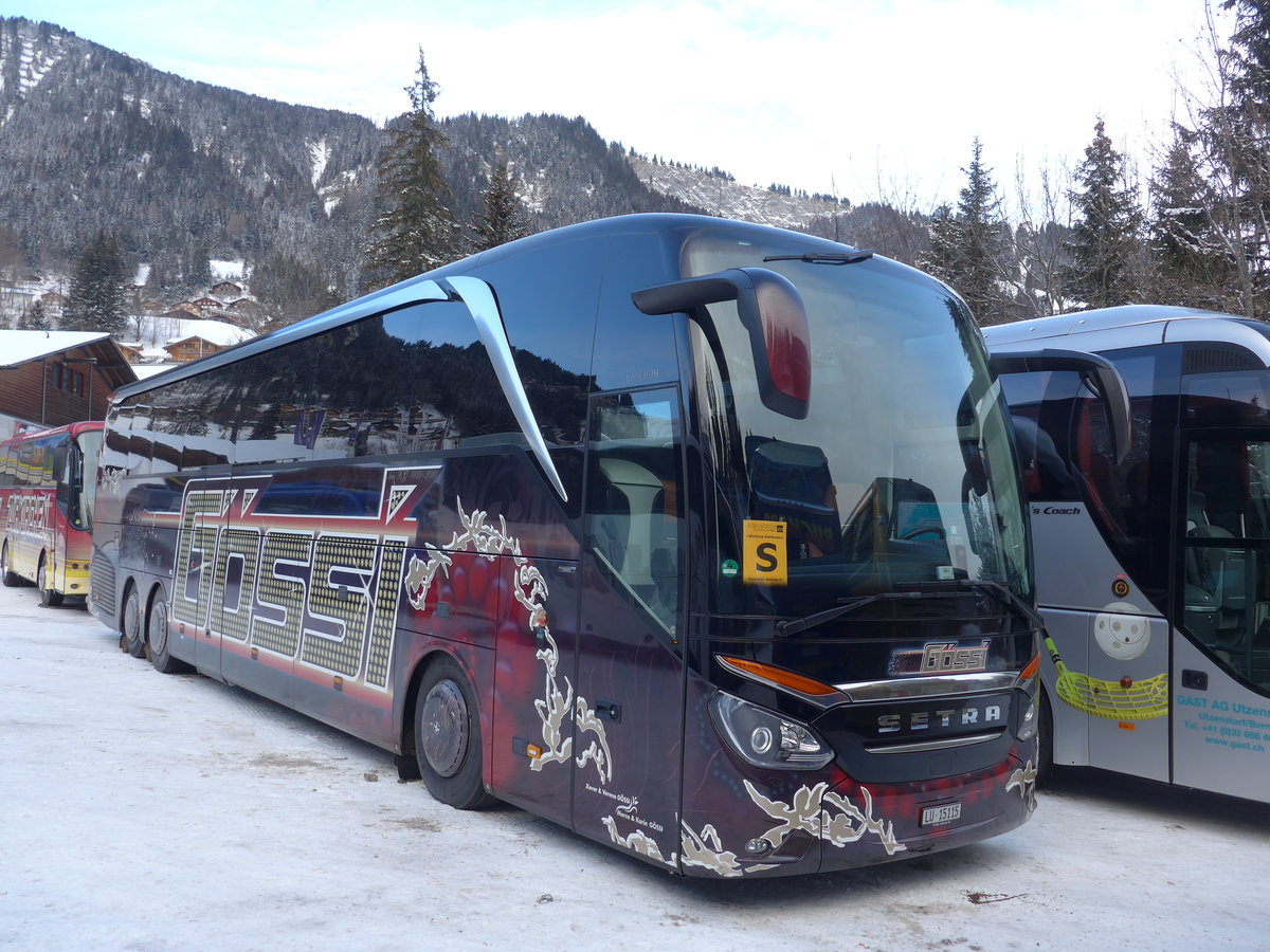 (177'752) - G�ssi, Horw - LU 15'115 - Setra am 7. Januar 2017 in Adelboden, ASB