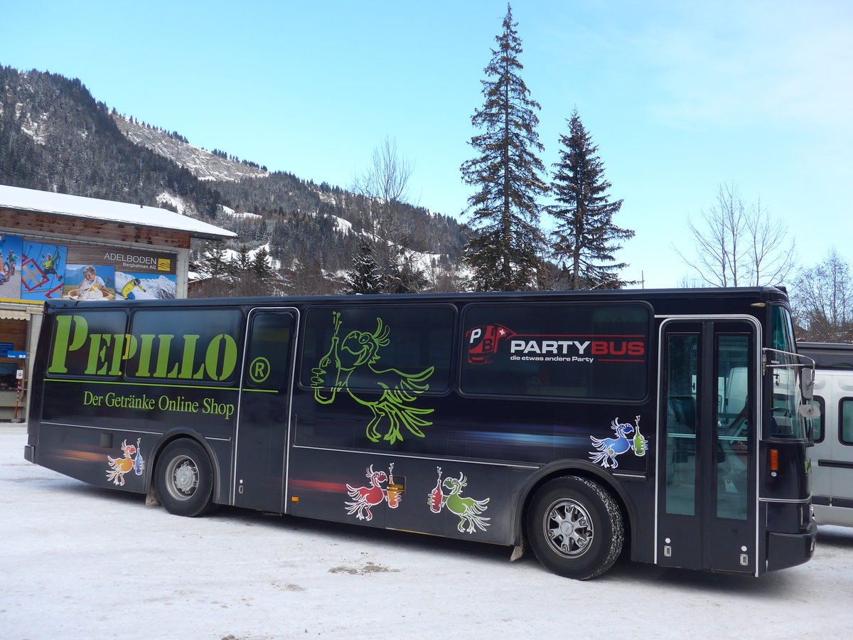 (177'784) - Party-Bus, Ruswil - LU 117'116 - Saurer/R&J (ex Wohlgemuth, Hochwald) am 7. Januar 2017 in Adelboden, ASB