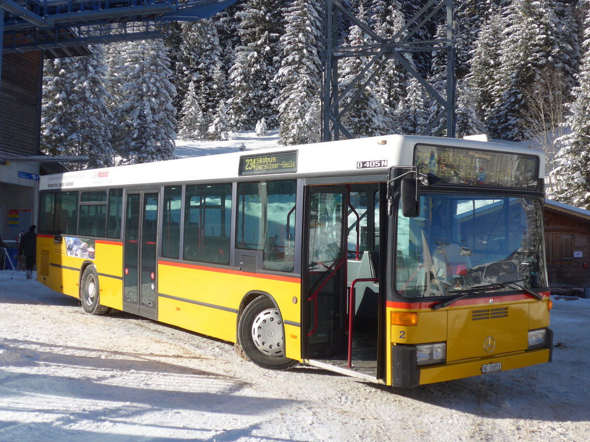 (178'009) - Portenier, Adelboden - Nr. 2/BE 26'853 - Mercedes (ex P 25'198; ex Anthamatten, Saas-Almagell) am 9. Januar 2017 in Adelboden, Bergl�ger
