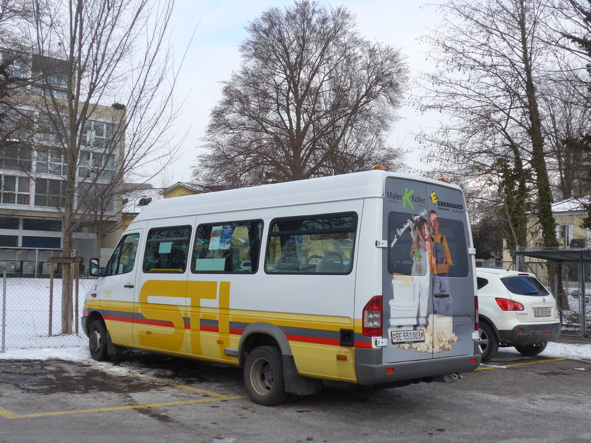 (178'062) - STI Thun - Nr. 3/BE 551'003 - Mercedes am 20. Januar 2017 bei der Schiffl�ndte Thun