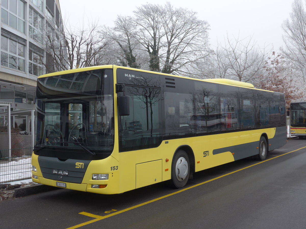 (178'164) - STI Thun - Nr. 153/BE 801'153 - MAN am 23. Januar 2017 bei der Schiffl�ndte Thun
