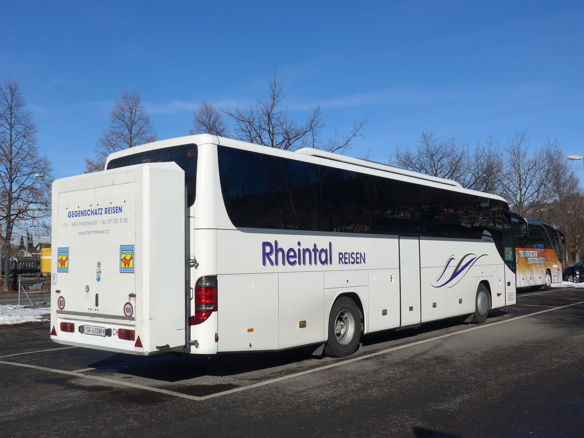 (178'216) - Gegenschatz, Altst�tten - SG 43'208 - Setra am 29. Januar 2017 in Thun, Seestrasse
