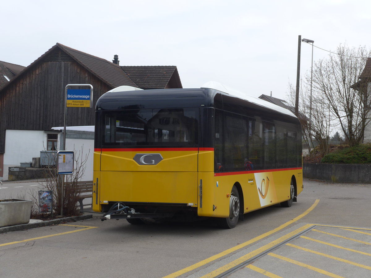 (178'478) - Moser, Flaach - Nr. 290/ZH 812'865 - G�ppel Personenanh�nger am 10. Februar 2017 in Altikon, Br�ckenwaage