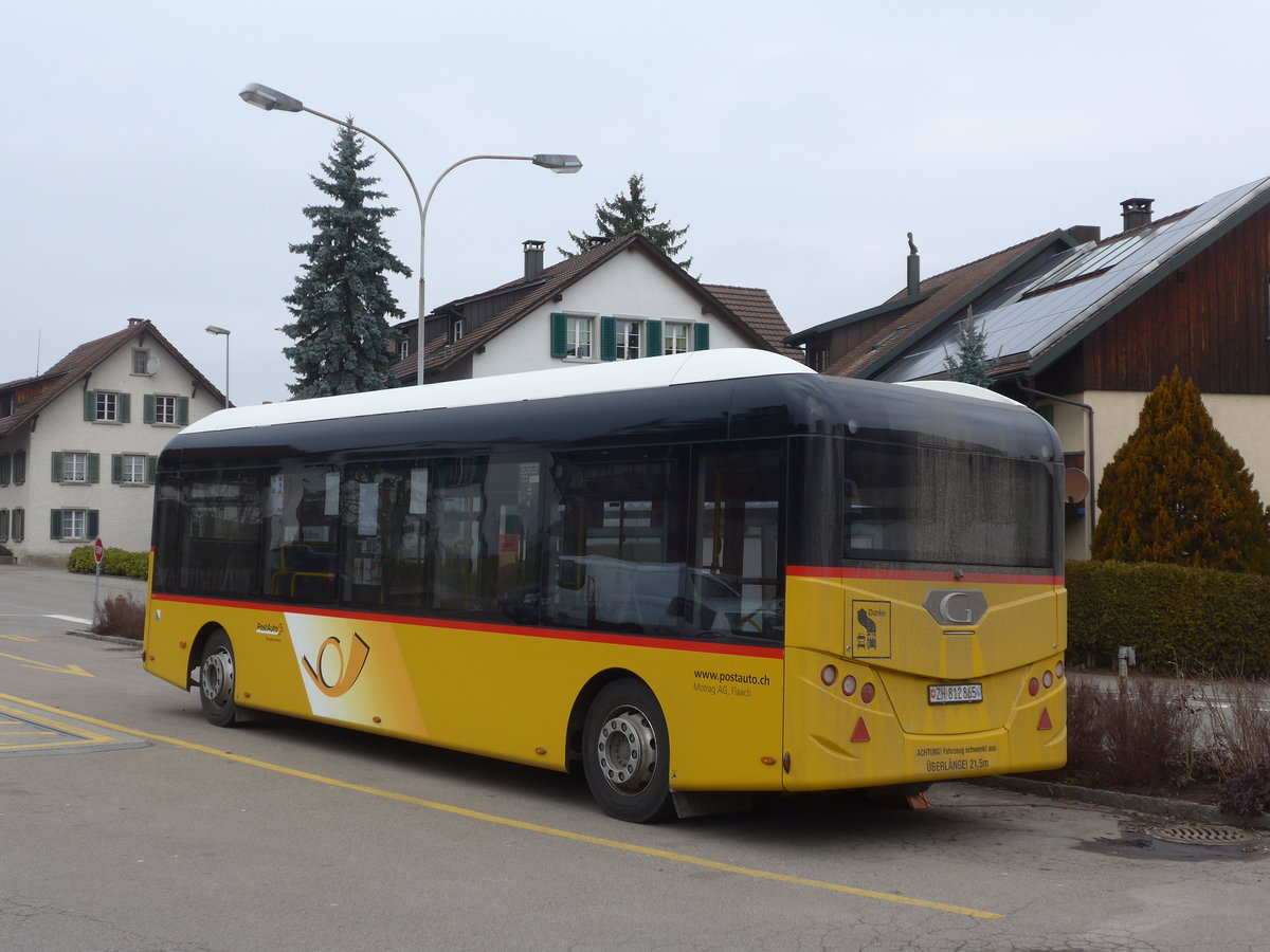 (178'480) - Moser, Flaach - Nr. 290/ZH 812'865 - G�ppel Personenanh�nger am 10. Februar 2017 in Altikon, Br�ckenwaage