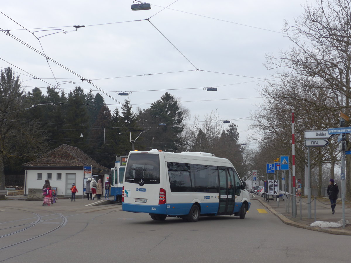 (178'489) - VBZ Z�rich - Nr. 325/ZH 789'325 - Mercedes am 10. Februar 2017 in Z�rich, Zoo