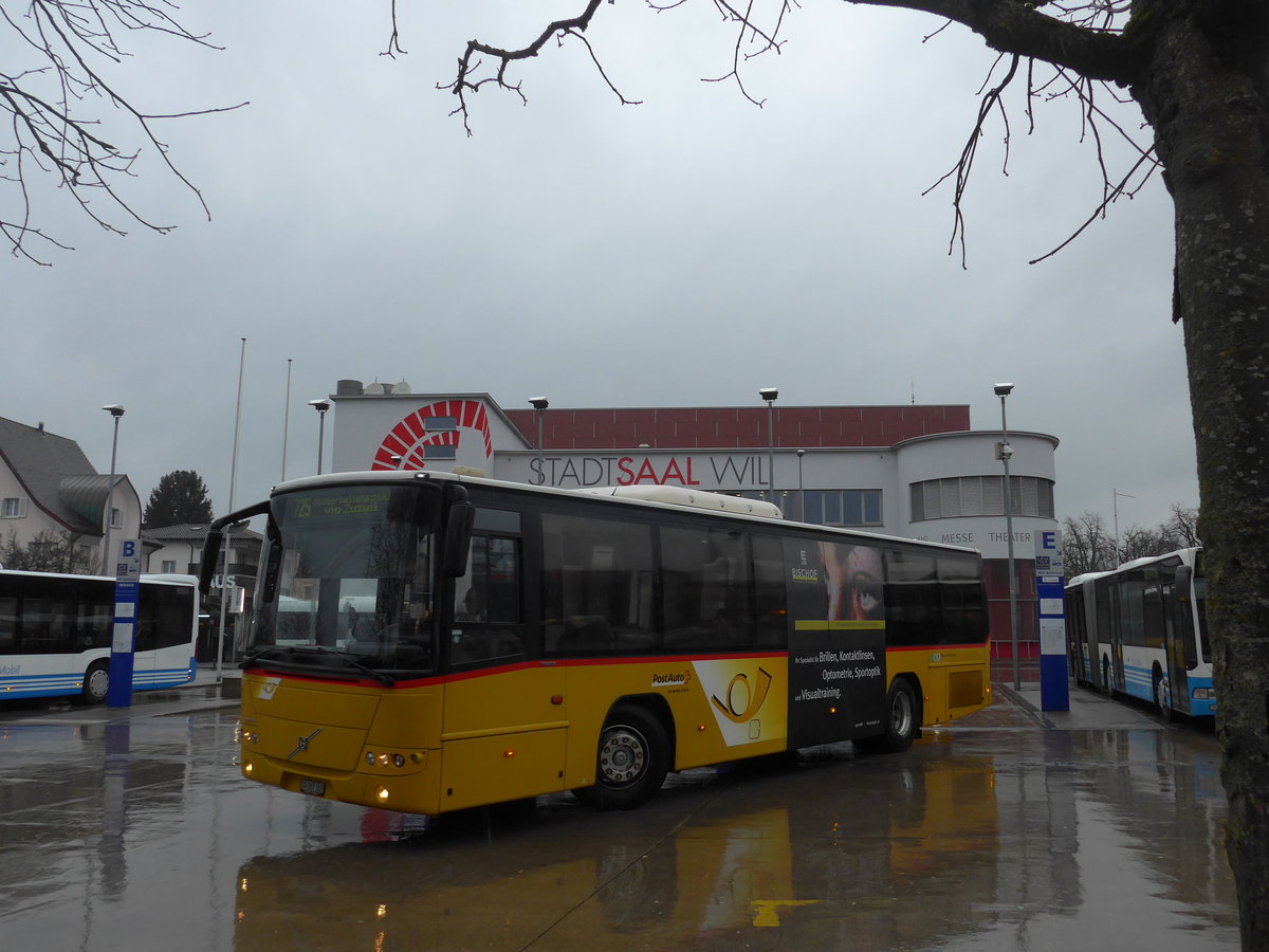(178'518) - Schmidt, Oberb�ren - SG 267'102 - Volvo (ex PostAuto Ostschweiz) am 17. Februar 2017 beim Bahnhof Wil