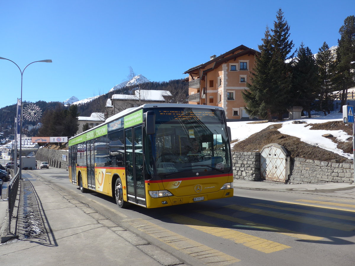 (178'622) - PostAuto Graub�nden - GR 159'233 - Mercedes am 18. Februar 2017 beim Bahnhof St. Moritz