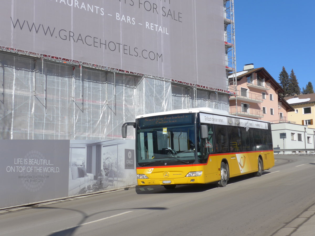 (178'624) - PostAuto Graub�nden - GR 159'234 - Mercedes am 18. Februar 2017 beim Bahnhof St. Moritz