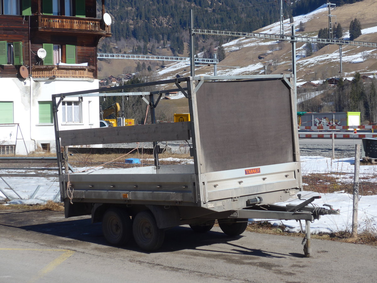 (178'651) - AFA Adelboden - Nr. 65/BE 682'046 - Humbaur Gep�ckanh�nger am 19. Februar 2017 beim Bahnhof Zweisimmen