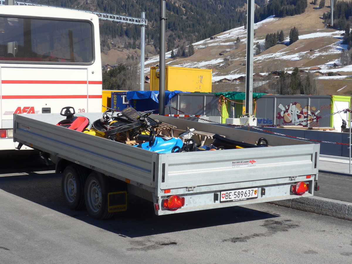 (178'657) - AFA Adelboden - Nr. 66/BE 589'637 - Humbaur Gep�ckanh�nger am 19. Februar 2017 beim Bahnhof Zweisimmen