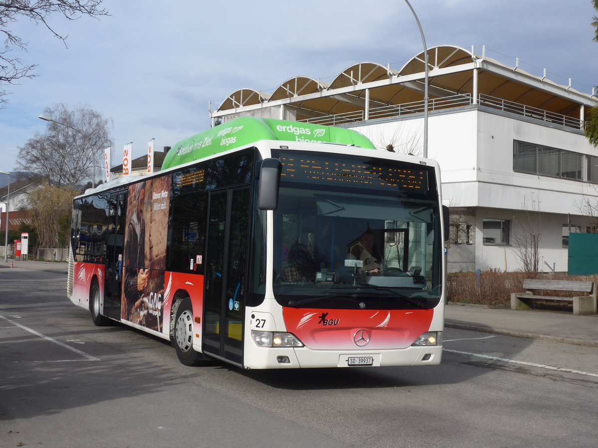 (178'789) - BGU Grenchen - Nr. 27/SO 39'937 - Mercedes am 4. M�rz 2017 beim Bahnhof Grenchen S�d